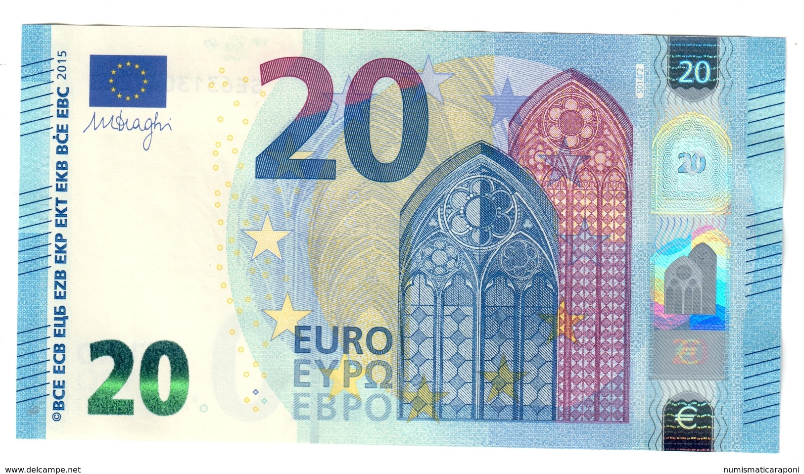 Italia 20 &euro; SE S014F2 Draghi Q.fds Da Mazzetta Cod.&euro;.254 - 20 Euro