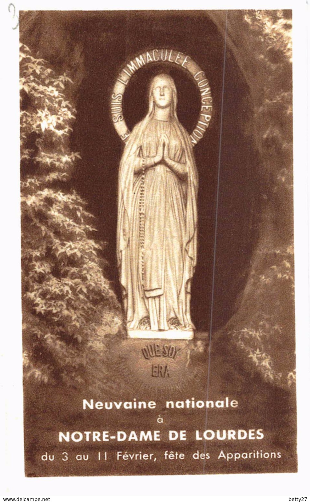 Image Religieuse , Image Pieuse, NEUVAINE NATIONALE NOTRE DAME DE LOURDES   81 ème Pélerinage - Images Religieuses