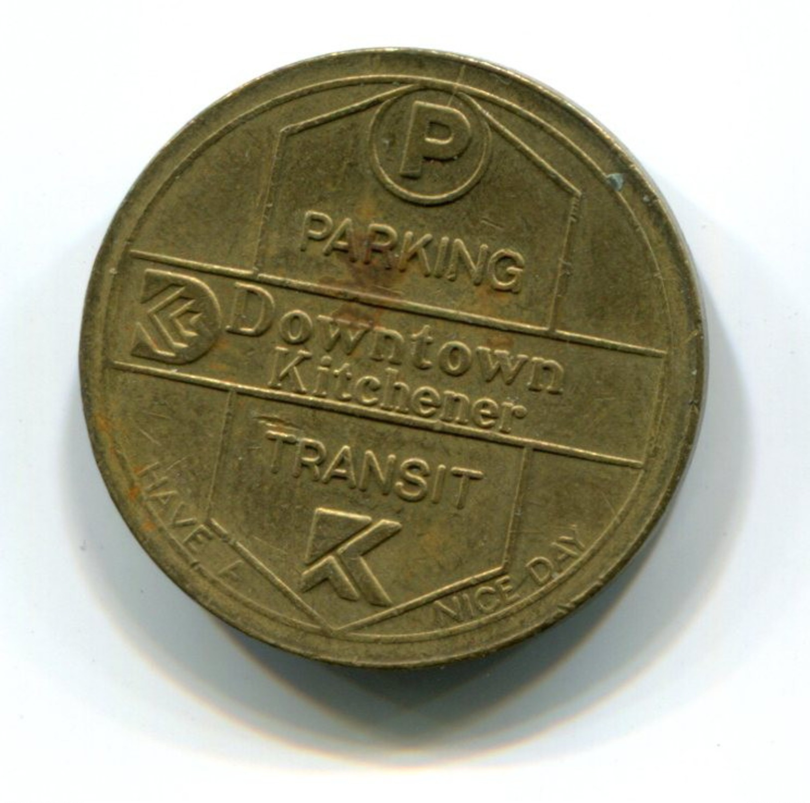 City Of Kitchener Ontario Canada Parking/Transit Token - Monétaires / De Nécessité