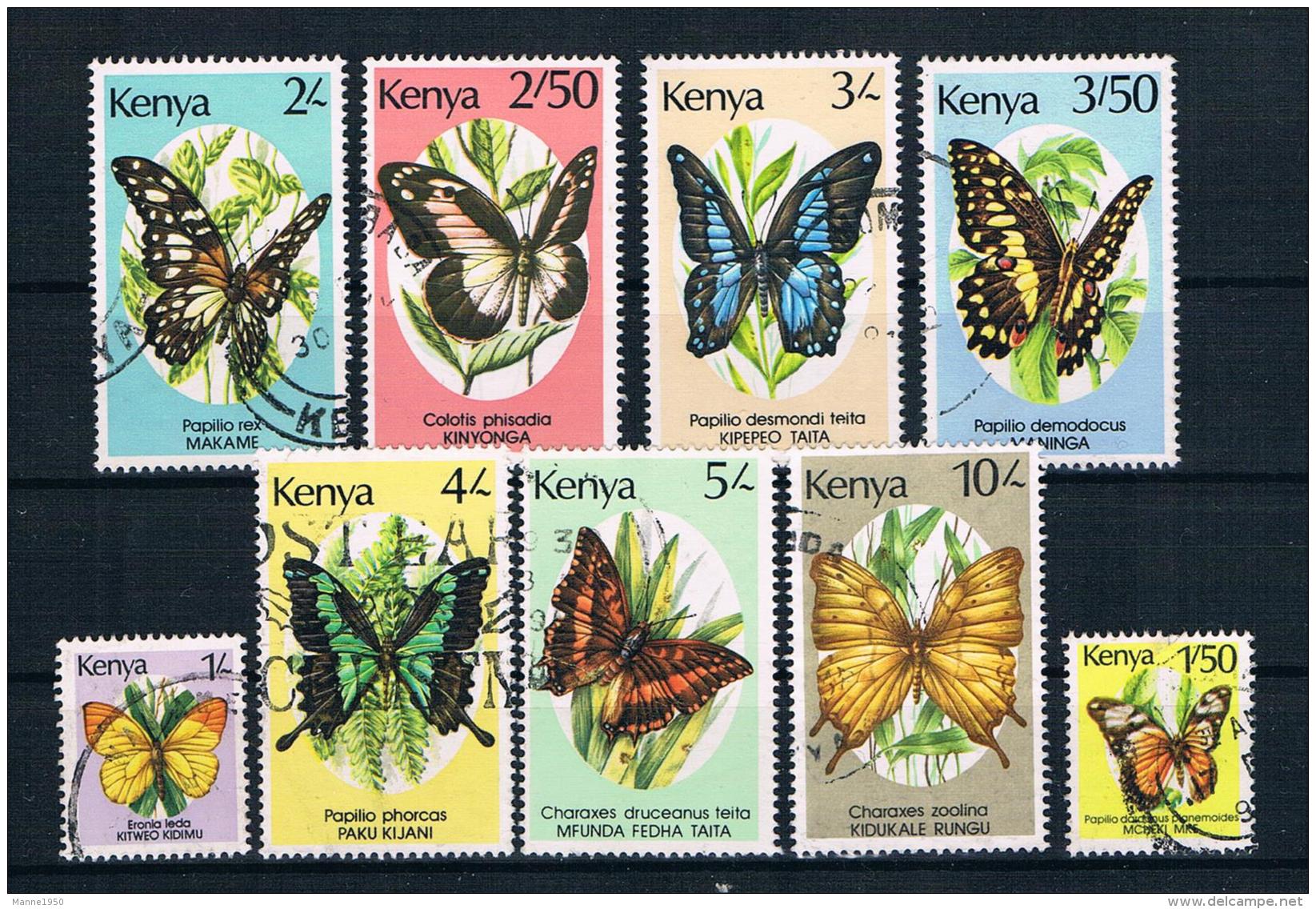 Kenya 1988 Schmetterlinge Kleines Lot Gestempelt - Kenia (1963-...)