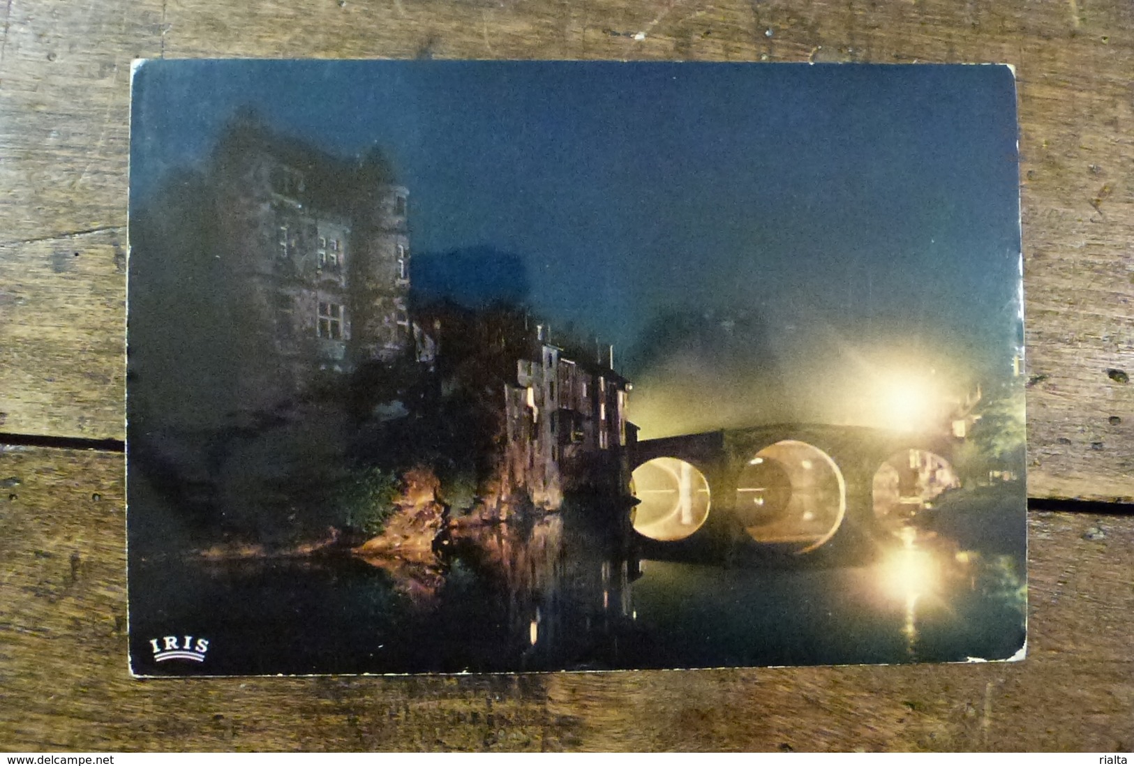 12, ESPALION VU DE NUIT, LE PONT VIEUX ET L'ANCIEN CHATEAU, 1971 - Espalion