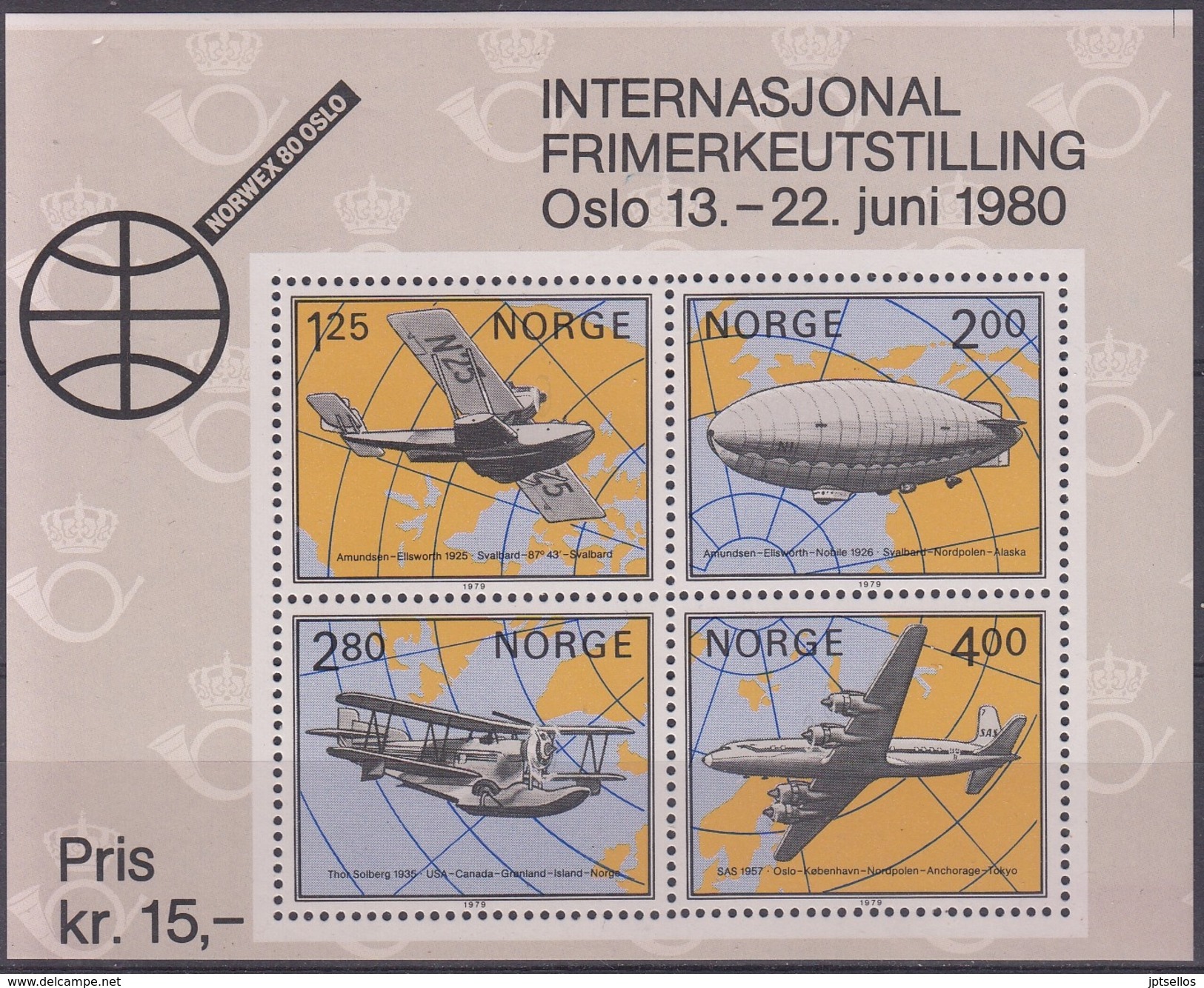 NORUEGA 1979 HB-3 NUEVO - Blocs-feuillets