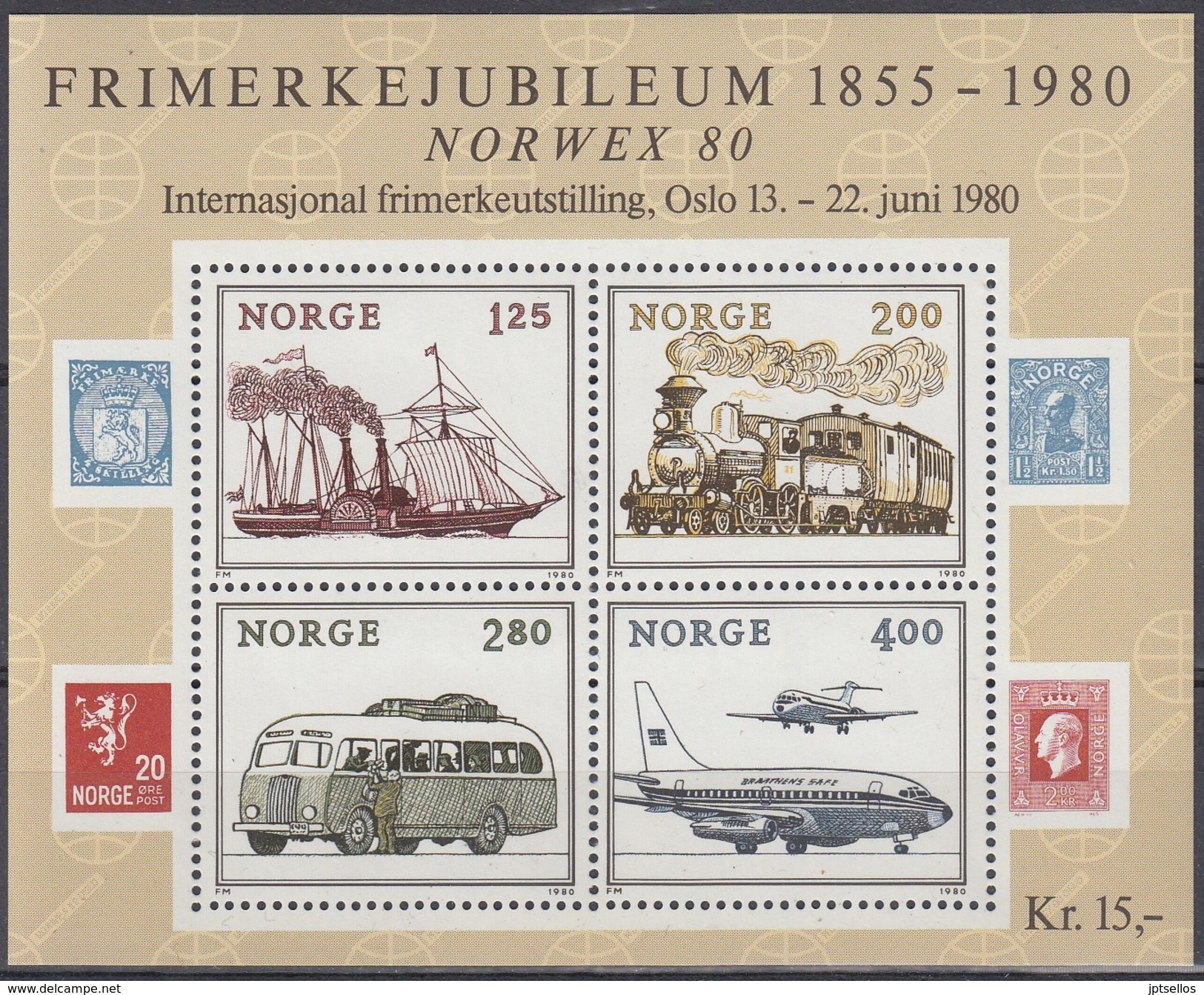 NORUEGA 1980 HB-4 NUEVO - Blocs-feuillets