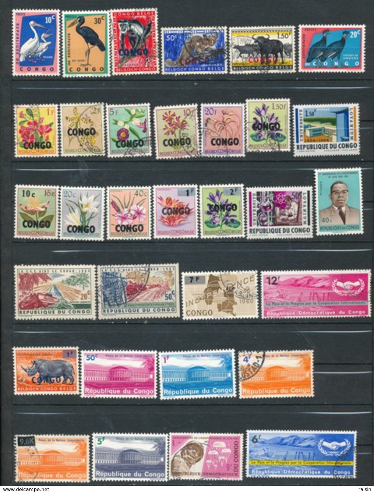 Congo Zaïre Petite Collection Lot De Plus De 200 Timbres Différents - Verzamelingen