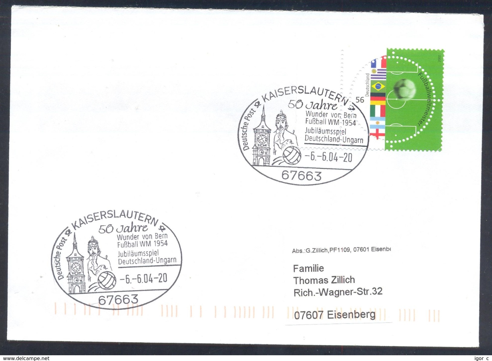 Germany 2004 Cover: Football Fussball Soccer Calcio; Das Wunder Von Bern; World Cup Weltmeisterschaft Germany - Hungary - 1954 – Zwitserland