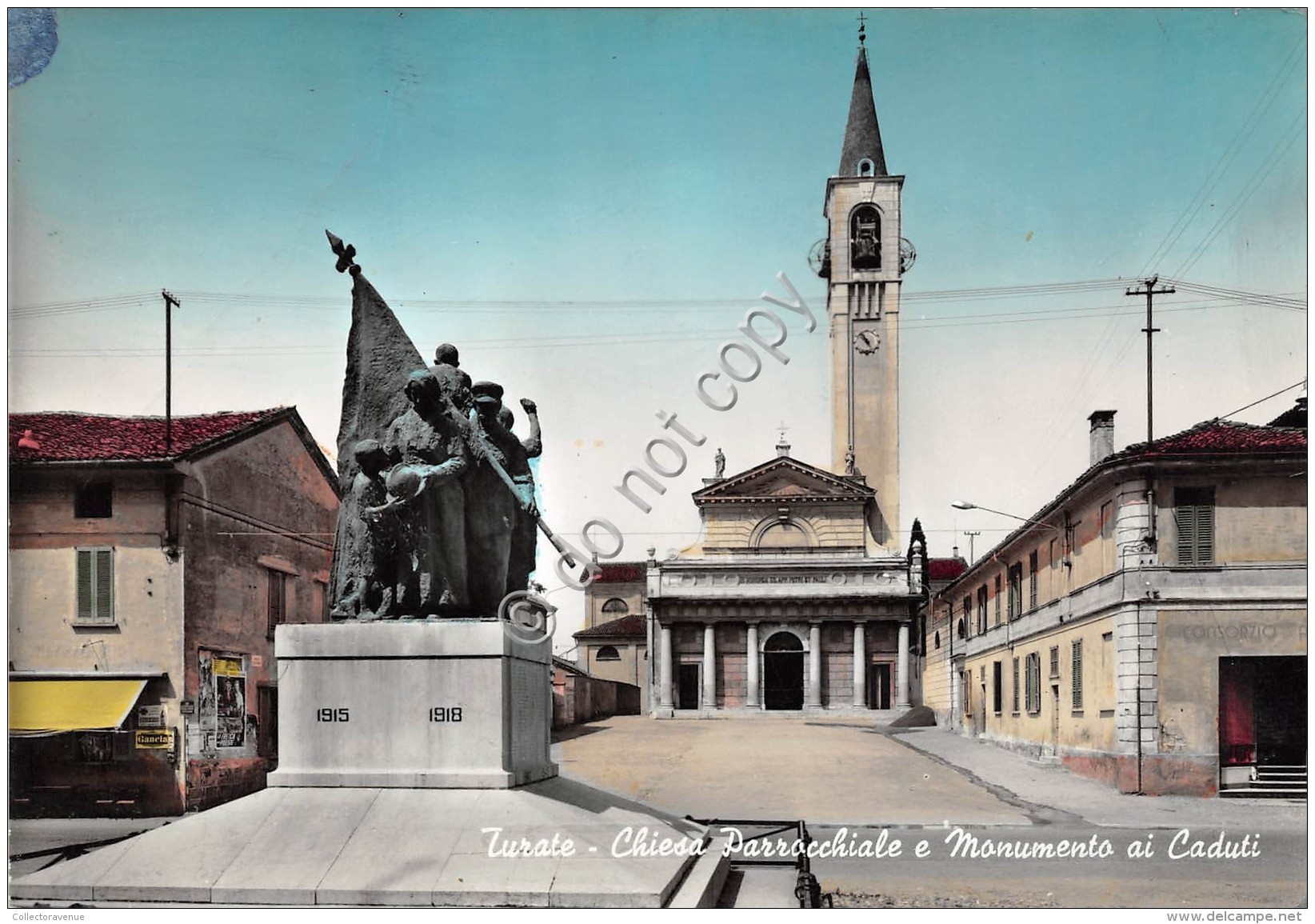 Cartolina - Turate Chiesa Parrocchiale Monumento Ai Caduti 1968 - Como