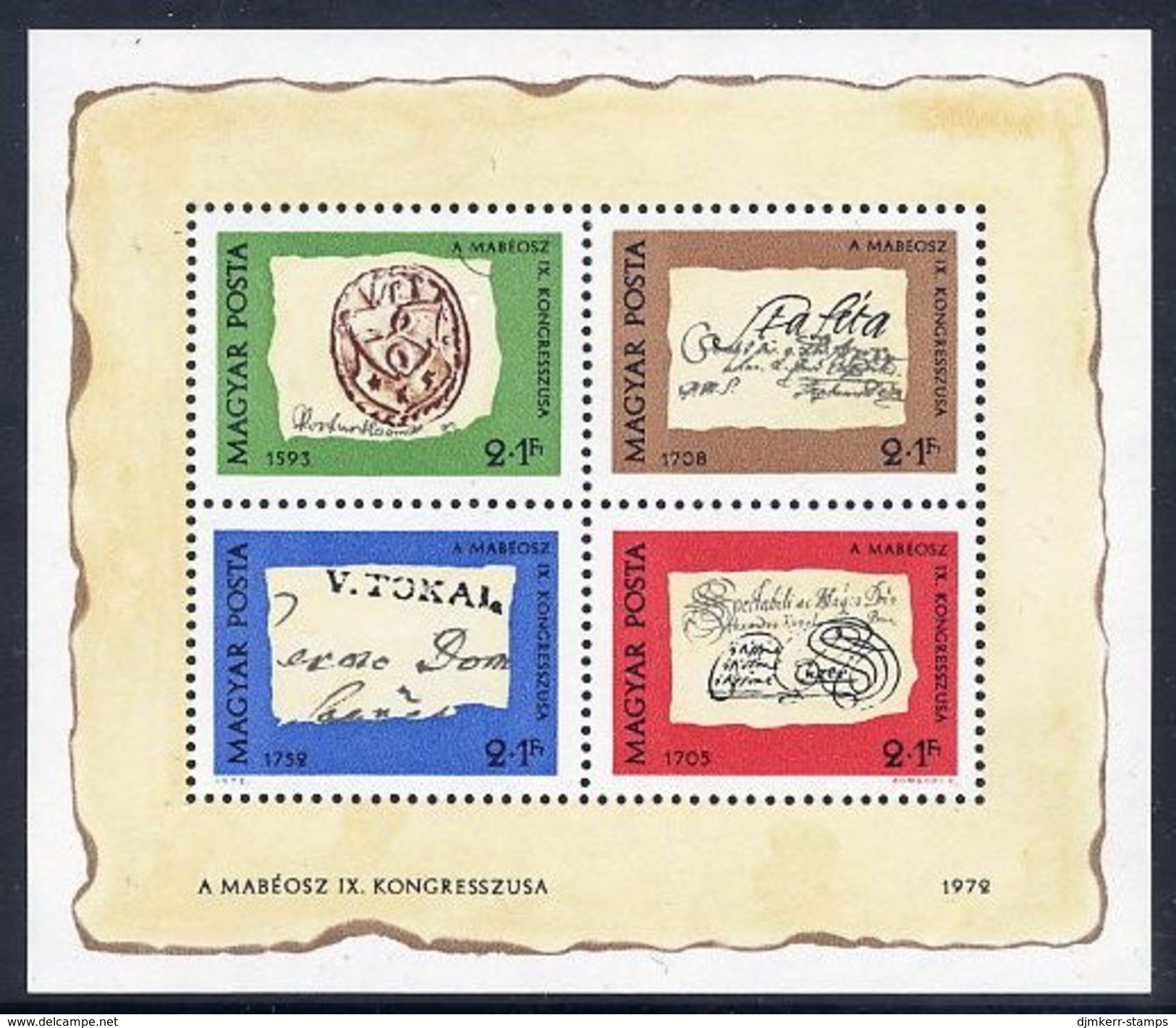 HUNGARY 1972 Stamp Day Block MNH / **.  Michel Block 88 - Blocchi & Foglietti