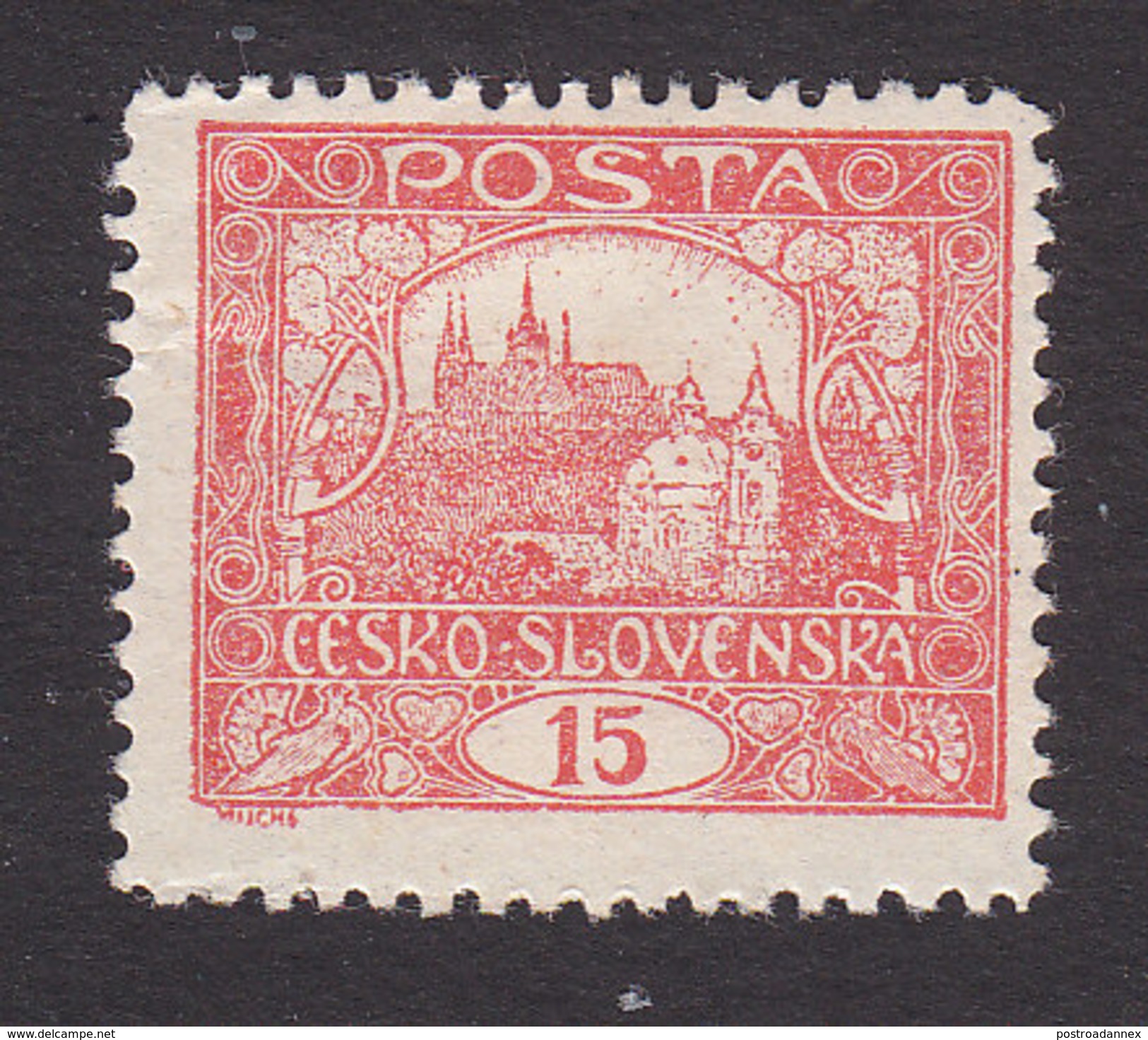 Czechoslovakia, Scott #44g, Mint Hinged, Hradcany At Prague, Issued 1919 - Unused Stamps