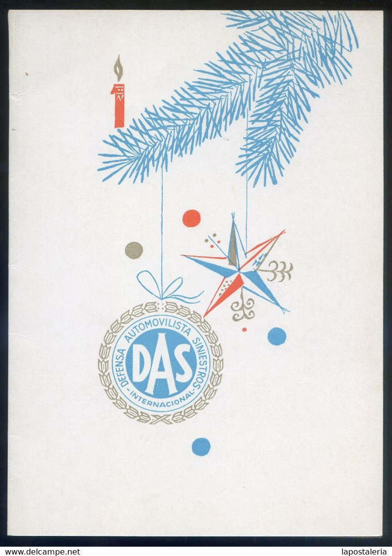 Felicitacion De Navidad. *D.A.S.* Díptico 200 X 142 Mms. Impresor: A. Núñez 1959. - Otros & Sin Clasificación