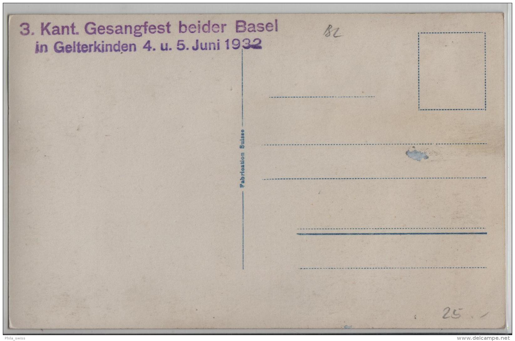 Gelterkinden, Kirche - Animee Belebt - 3. Kant. Gesangsfest Beider Basel 4. & 5. Juni 1932 - Gelterkinden