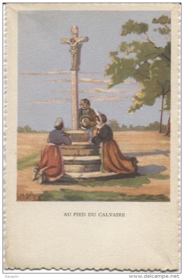 CPA - Illustration Signée GEIGER M - AU PAYS BRETON - Edition C.A.P. - Bretagne