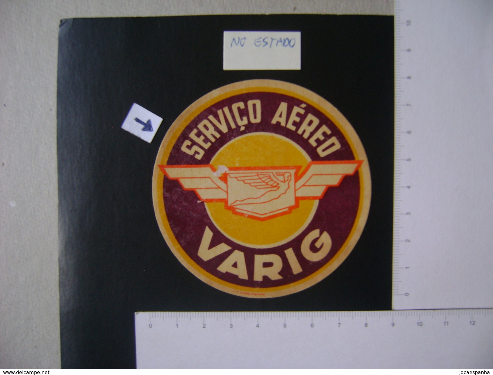 PLANE - VARIG ( BRAZIL) LABEL IN THE STATE - Pubblicità