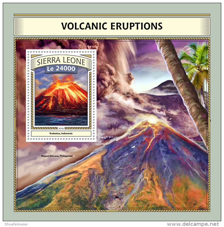 SIERRA LEONE 2016 ** Volcanic Eruption Vulkanausbrüche L'éruption Volcanique S/S - IMPERFORATED - A1702 - Vulkane