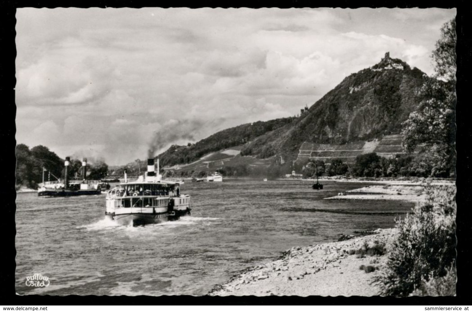 [022] Drachenfelsen Von Grafenwerth, Boot, ~1960 - Sonstige & Ohne Zuordnung