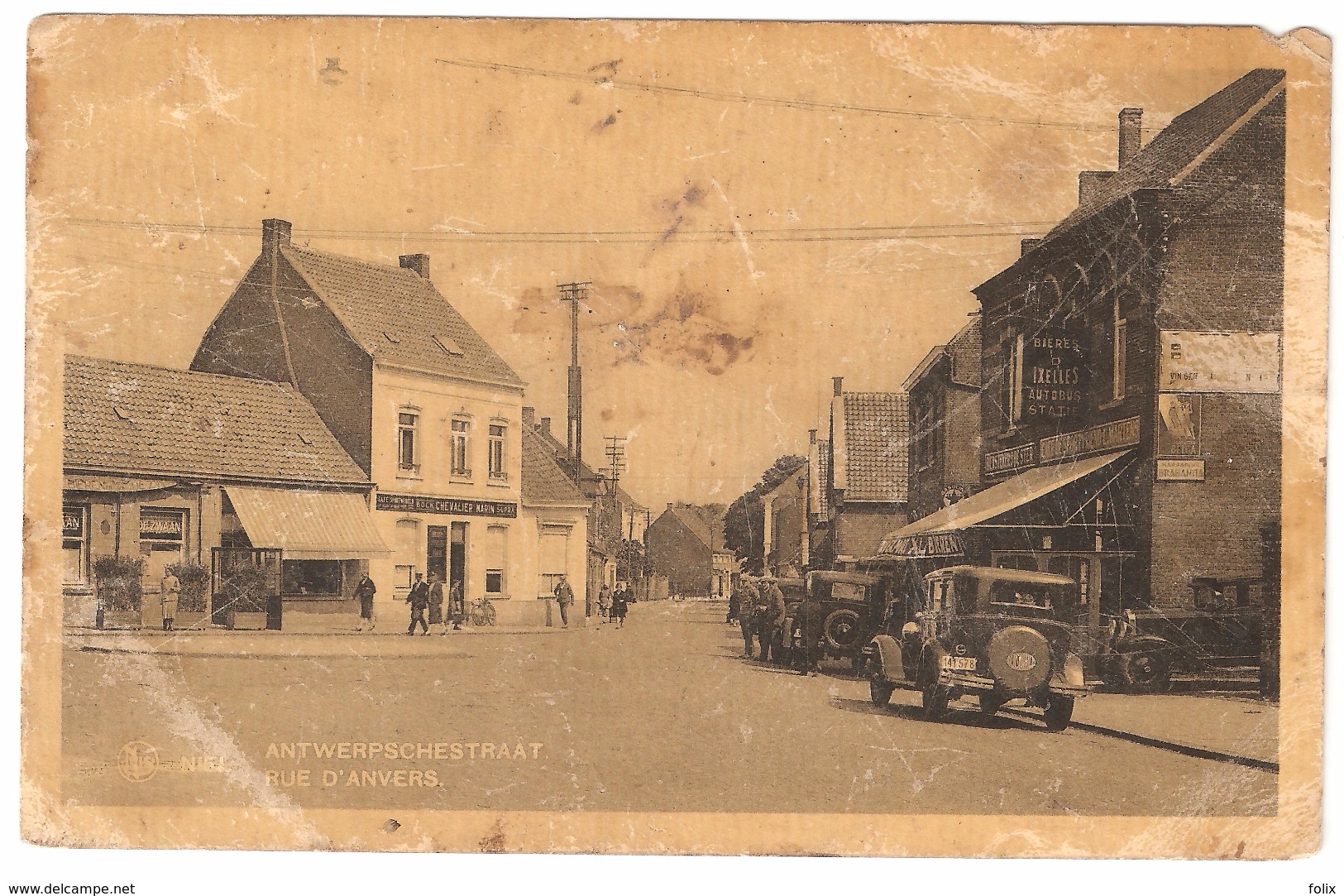 Niel - Antwerpschestraat / Rue D'Anvers - Geanimeerd - Oldtimer - Uitgave Van Mechelen Te Niel - Niel