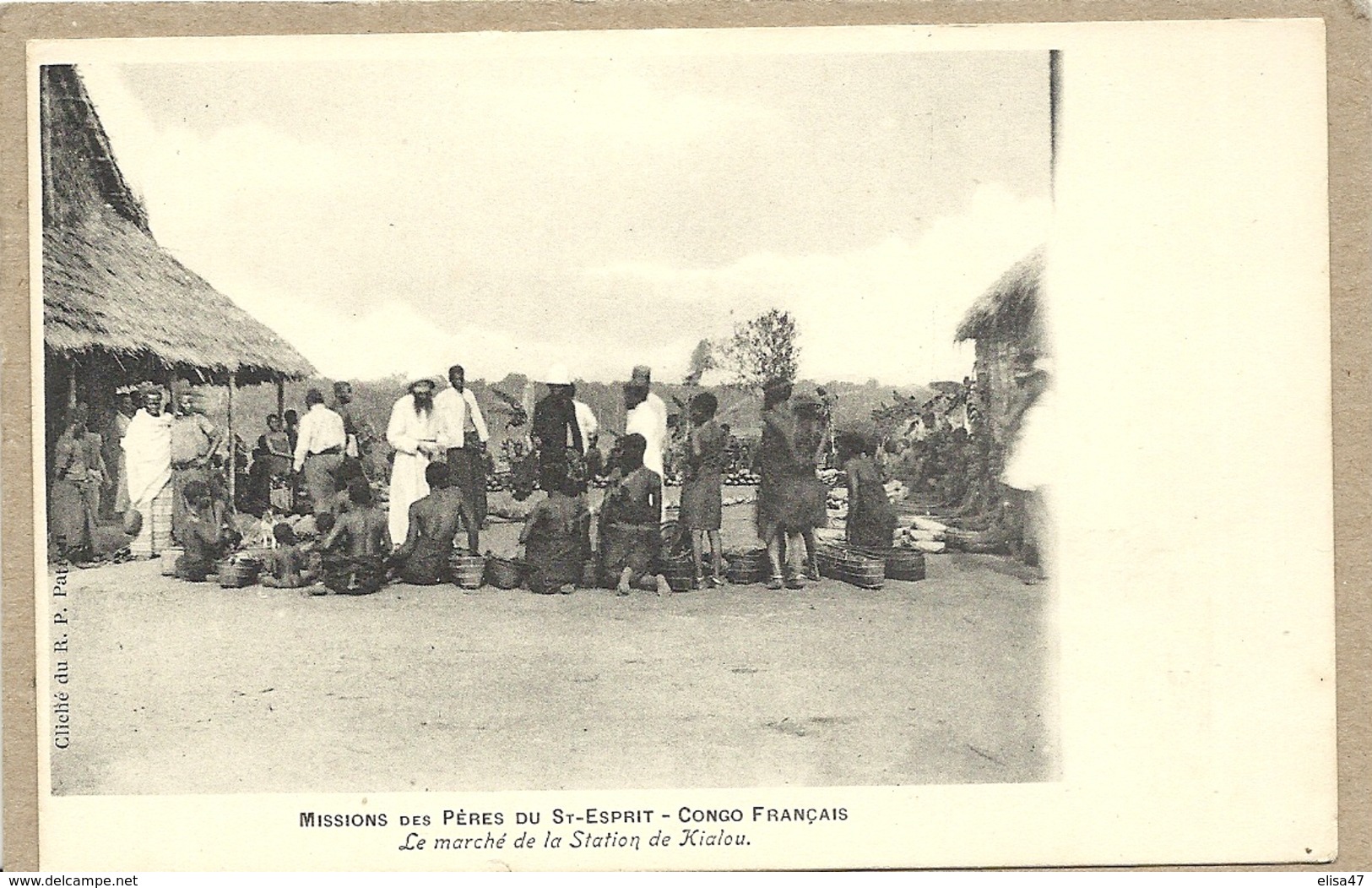 CONGO FRANCAIS LE  MARCHE   DE LA STATION DE KIALOU - Congo Français