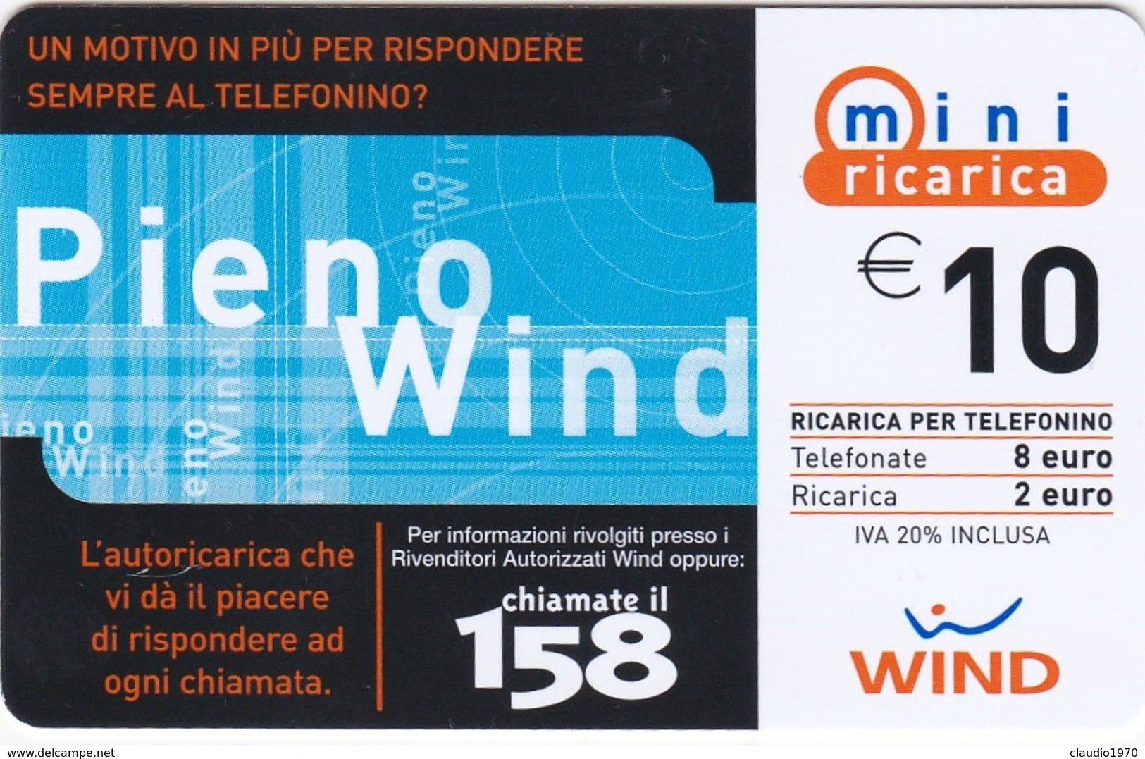 lotto di  10 ricaricar wind.