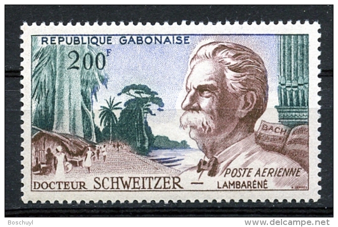 Gabon, 1960, Schweitzer, Health Care, Nobel Prize Winner, MNH, Michel 154 - Gabun (1960-...)