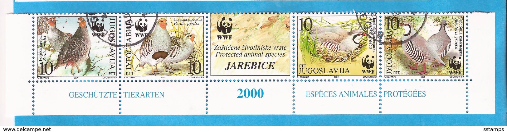 2000  2966-69 WWF  FAUNA BIRDS JUGOSLAVIJA JUGOSLAWIEN USED - Usati