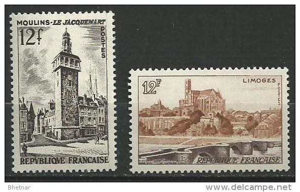 Yt 1019 Et 1025 " Sites Et Monuments " 1955 Neuf** - Unused Stamps