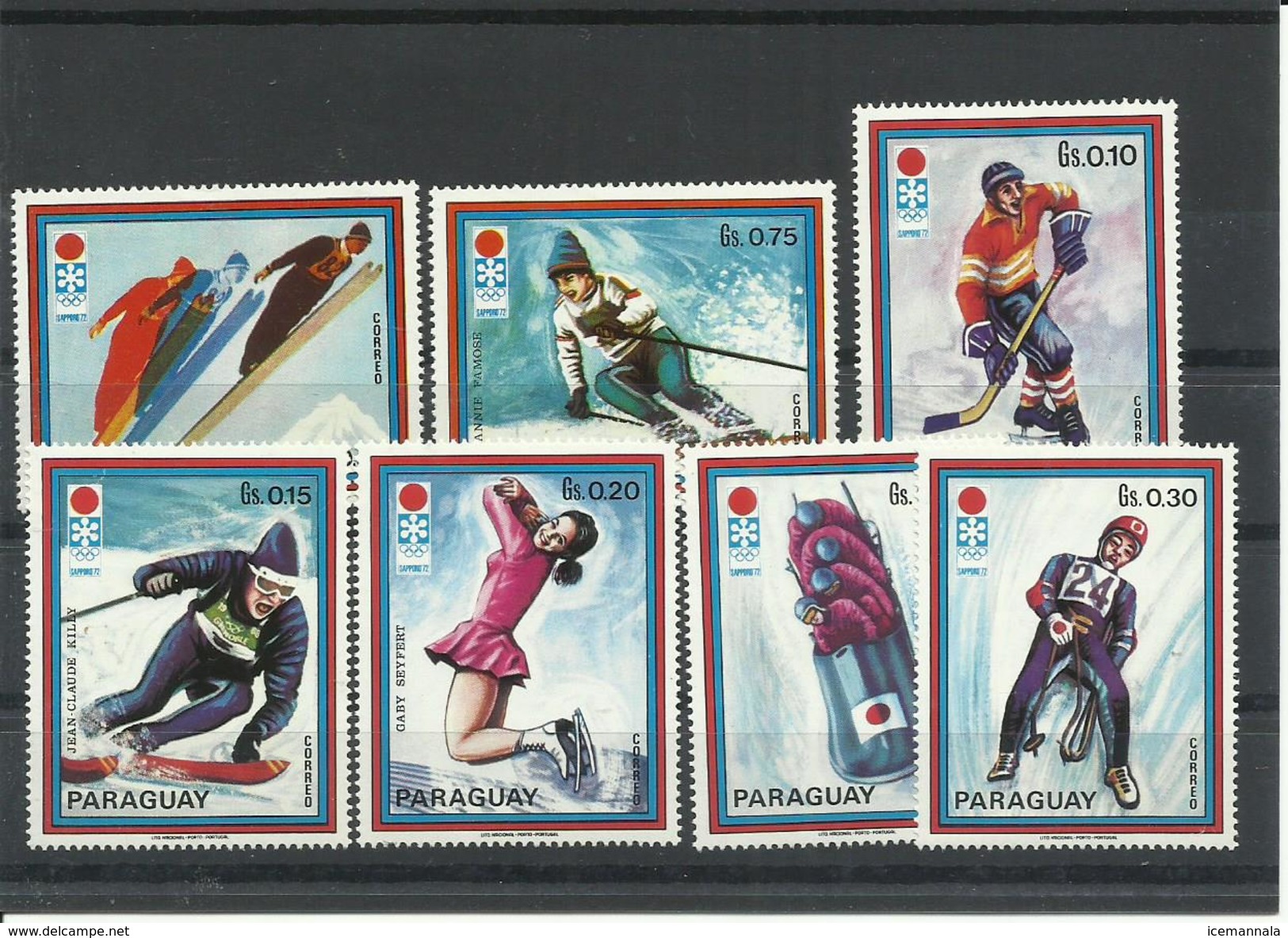 PARAGUAY SERIE  MNH  ** - Winter 1972: Sapporo