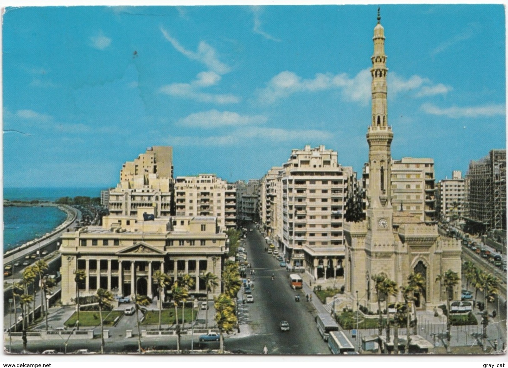 Egypt, Alexandria, Kaed Ibrahim Mosque, 1984 Used Postcard [19228] - Alexandrie