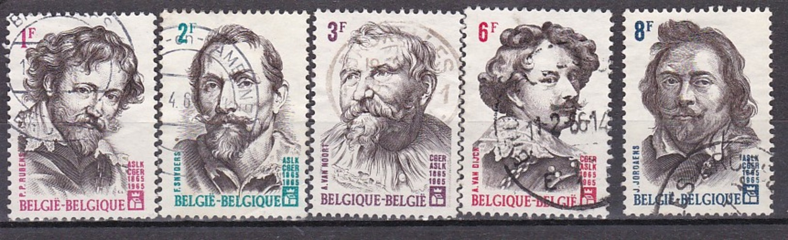 BELGIQUE - N°Y&T - Série 1322/6 - Les 5 Valeurs - Centenaire Caisse D'Epargne   - Oblit - Oblitérés