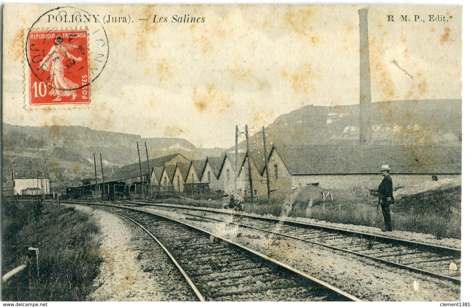 Poligny Les Salines Circulee En 1911 - Poligny