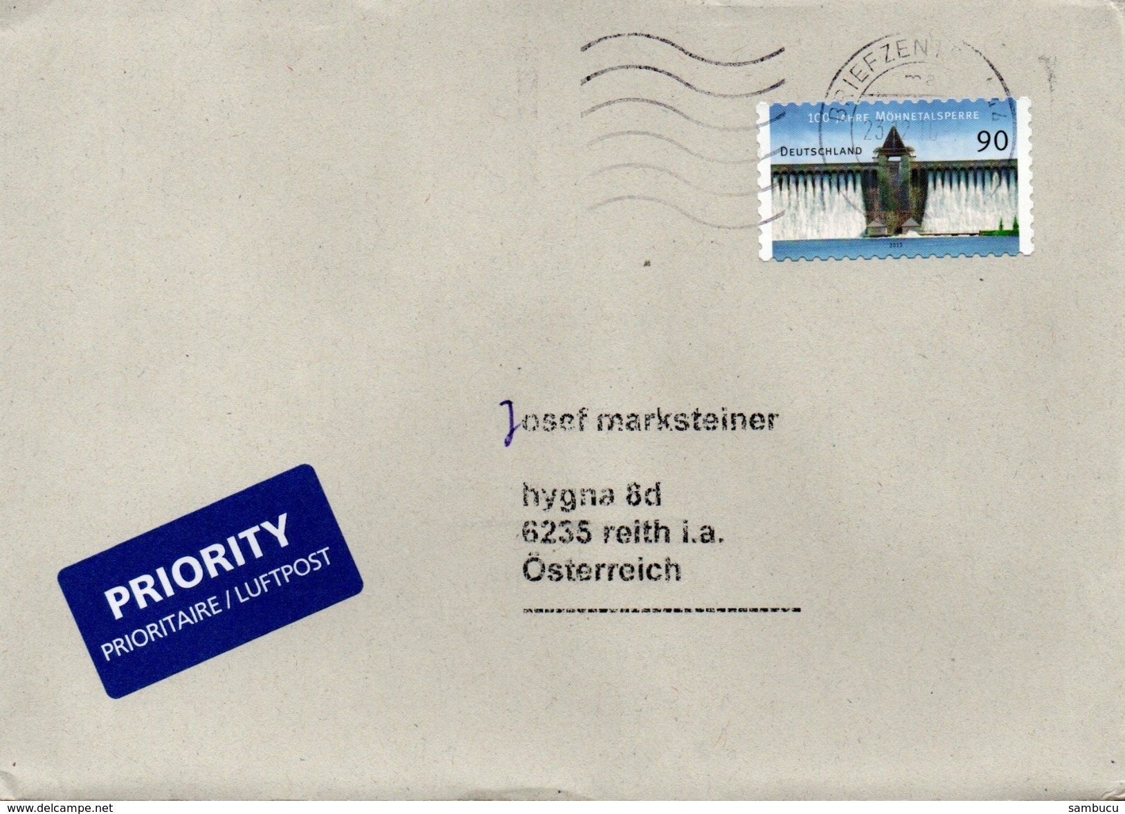 Auslands - Brief Von Briefzentrum 44 Mit 90 Cent 2016 - Briefe U. Dokumente