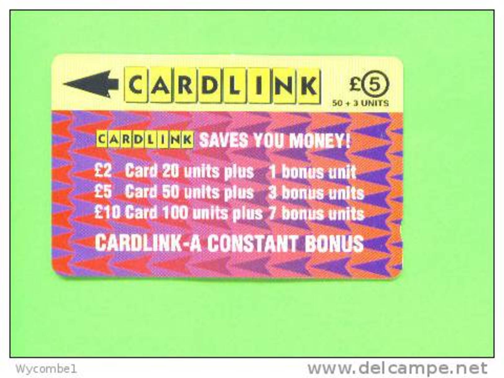 UK - Magnetic Phonecard/Cardlink £5 - [ 8] Firmeneigene Ausgaben