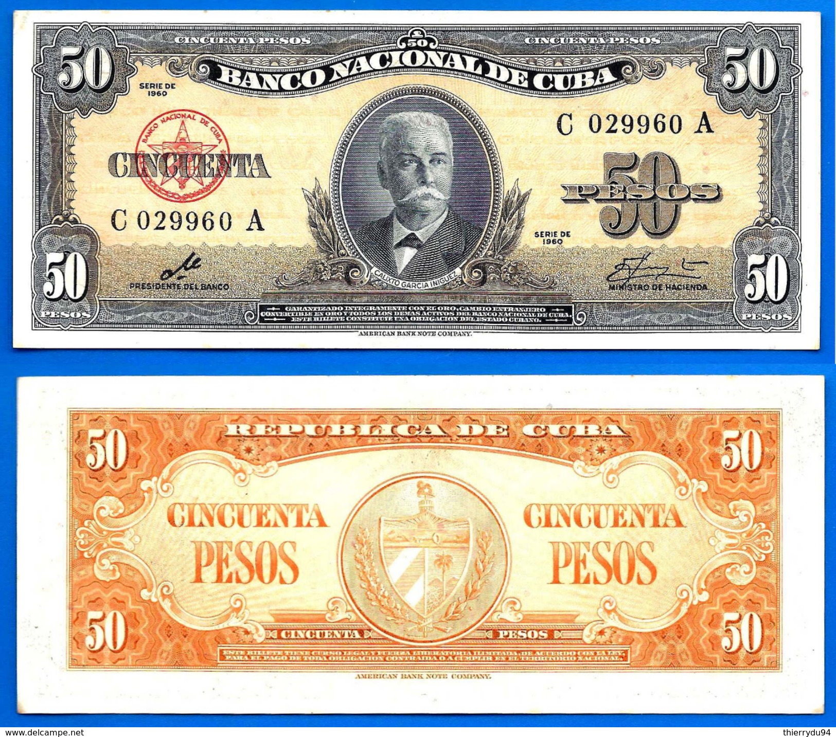 Cuba 50 Pesos 1960 Signature Che Guevara Caraibe Caribe Kuba Pesos Skrill Bitcoins - Cuba