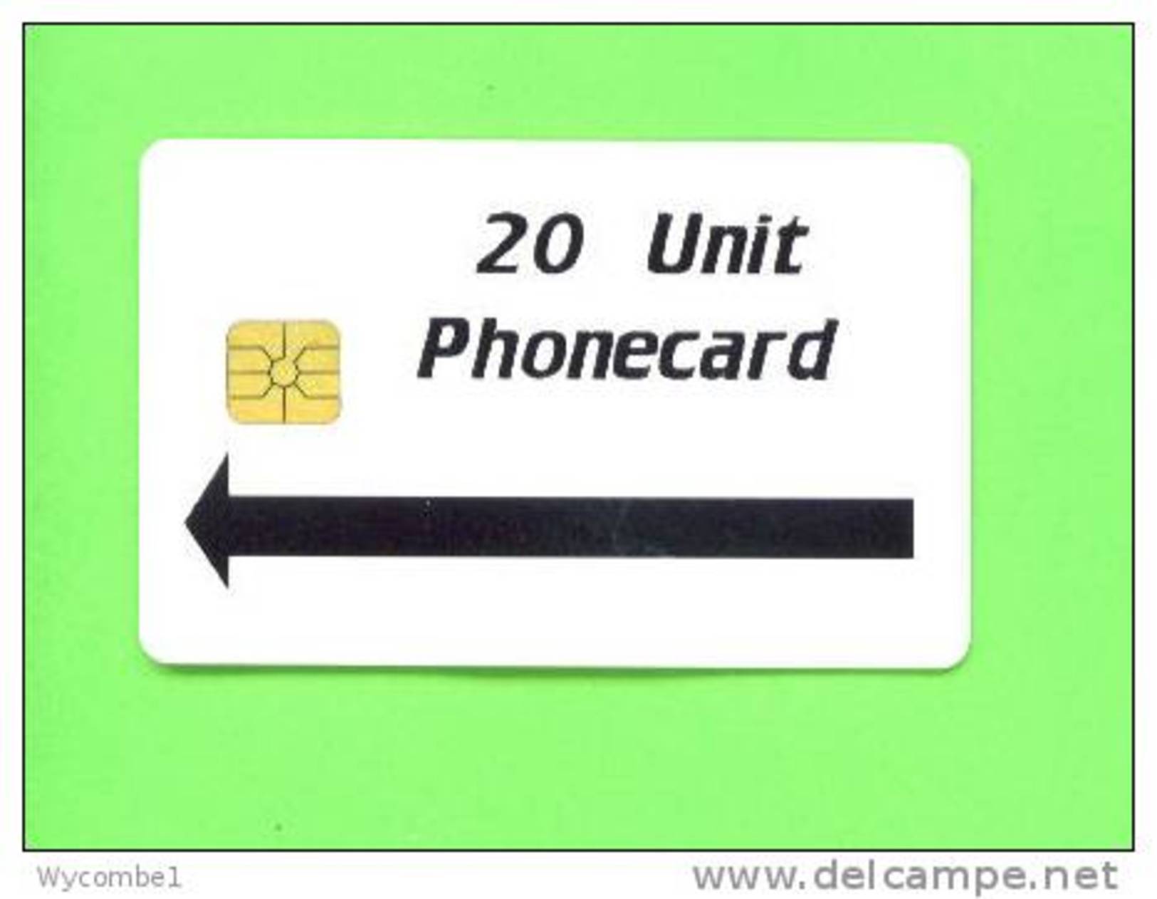 UK -  Chip Phonecard/20 Units Thin Arrow (Oil/Gas Rig Use Only) - Boorplatformen