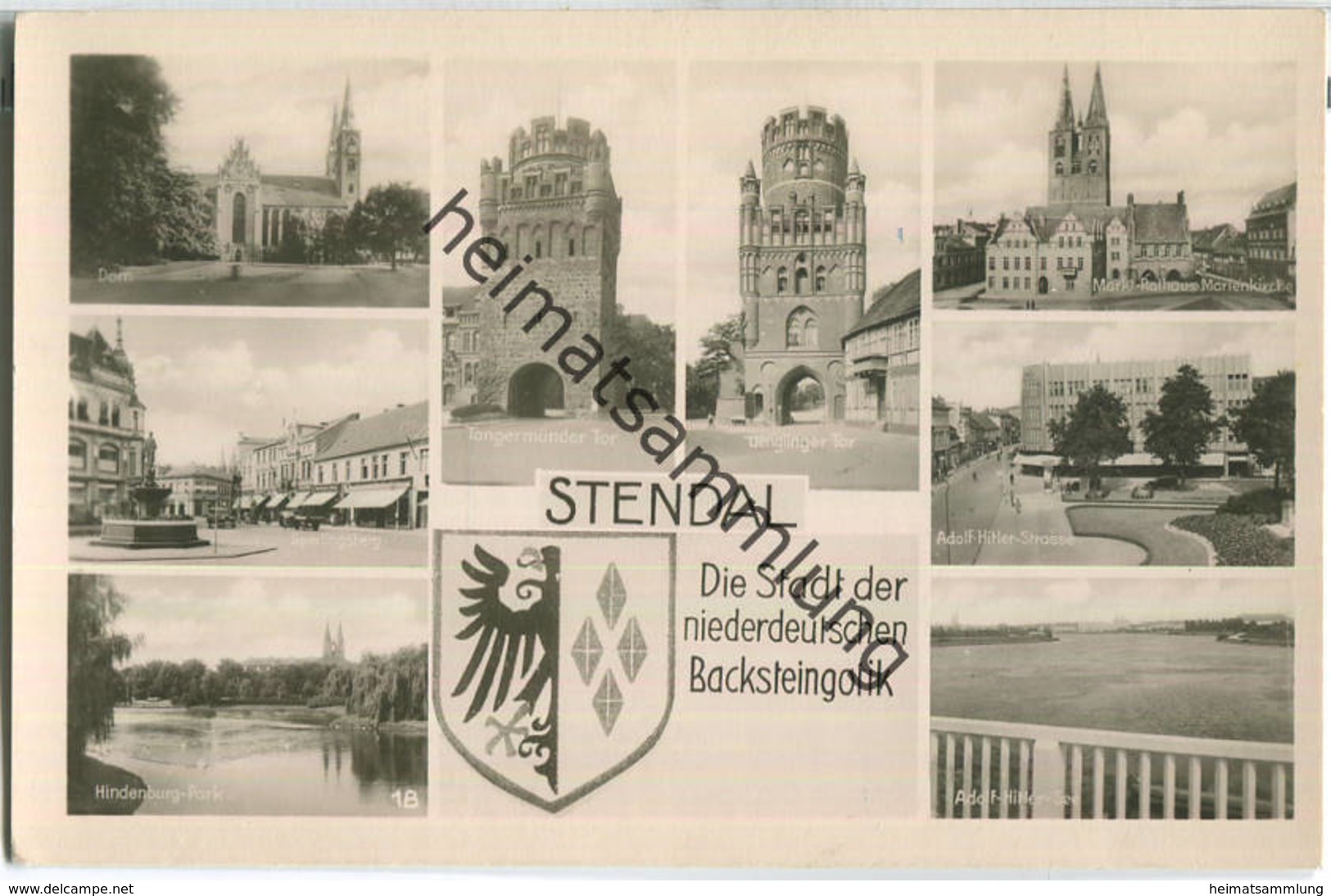 Stendal - Adolf-Hitler-See - Adolf-Hitler-Strasse - Sperlingsberg - Verlag Trinks & Co Leipzig - Stendal