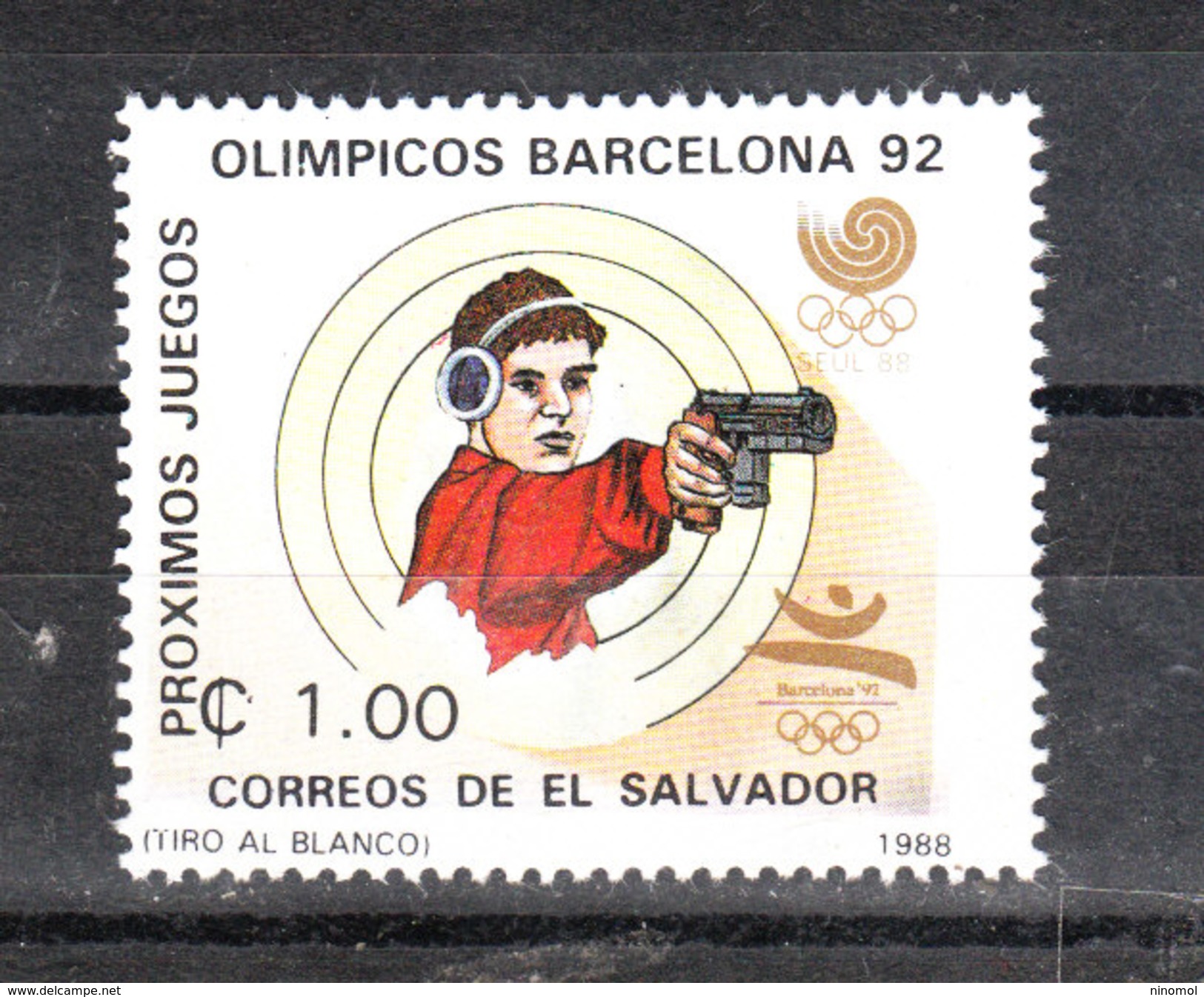 San Salvador  -  1988.  Tiro Con Pistola  E  Salto In Alto. Shooting Gun And High Jump. MNH - Tiro (armi)