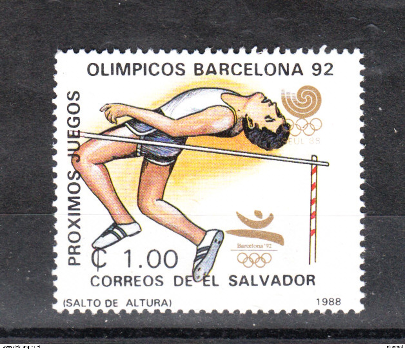 San Salvador  -  1988.  Tiro Con Pistola  E  Salto In Alto. Shooting Gun And High Jump. MNH - Tiro (armi)