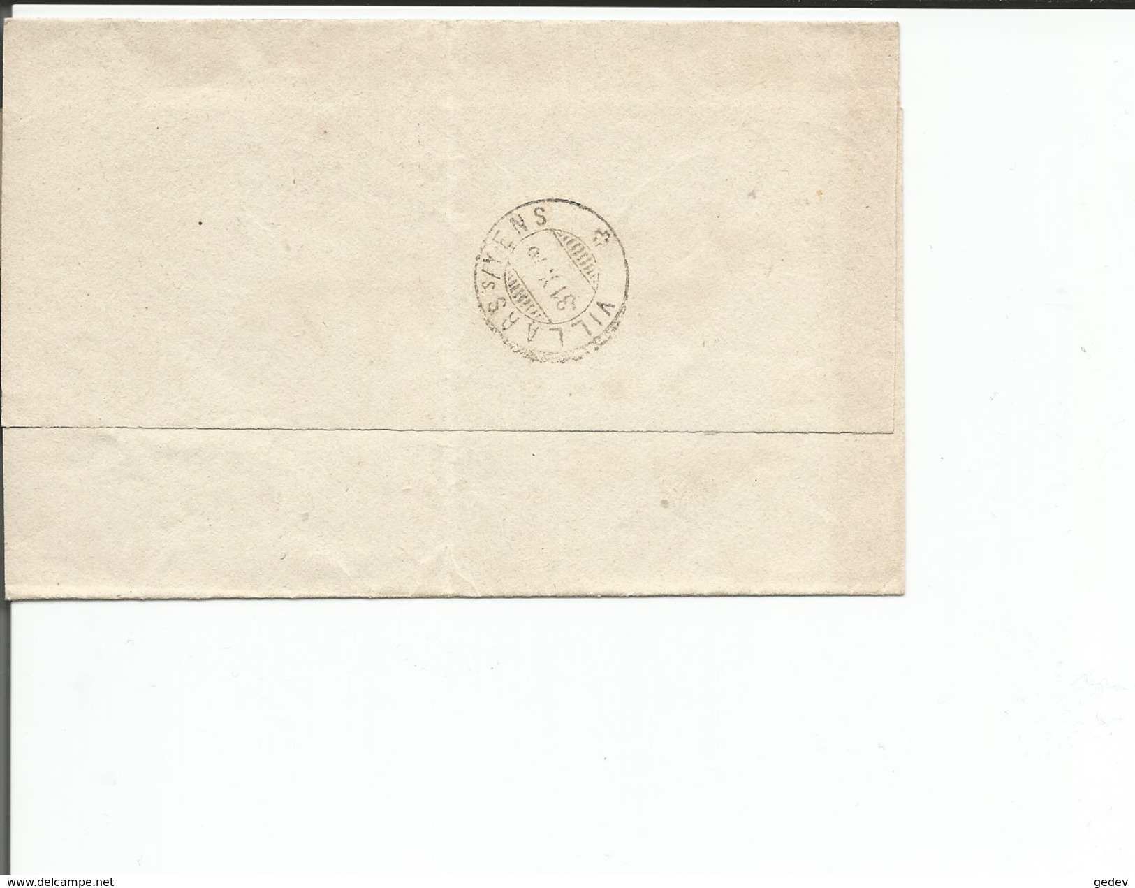 Lettres Suisse, Morges - Villars Sous Yens Taxée 10, Timbre Taxe Bleu 10 Ct (30.10.1878) - Briefe U. Dokumente
