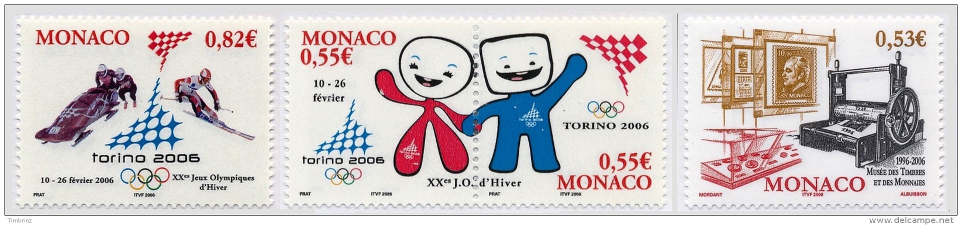 MONACO Année Complète 2006 - Yv. 2528 à 2587 ** TB  - 60 Timbres ** MNH ..Réf.MON20111 - Années Complètes