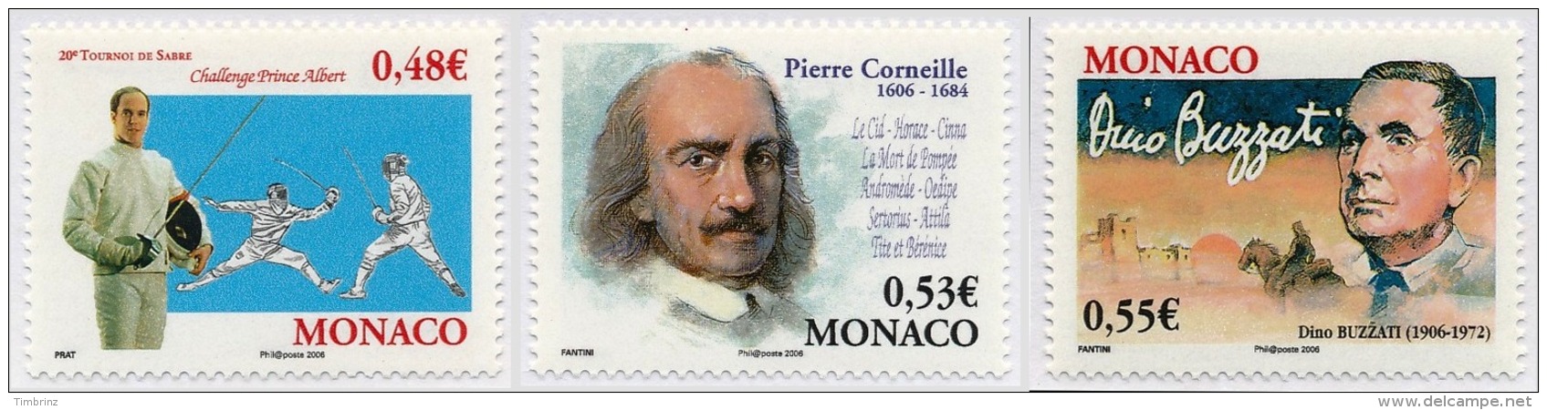 MONACO Année complète 2006 - Yv. 2528 à 2587 ** TB  - 60 timbres ** MNH ..Réf.MON20111