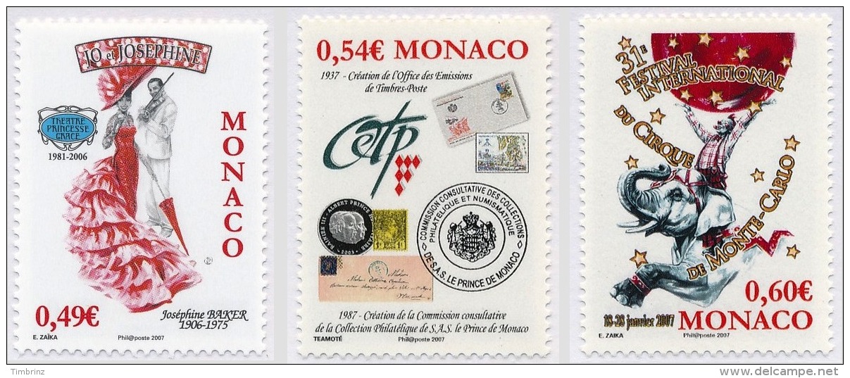 MONACO Année complète 2006 - Yv. 2528 à 2587 ** TB  - 60 timbres ** MNH ..Réf.MON20111