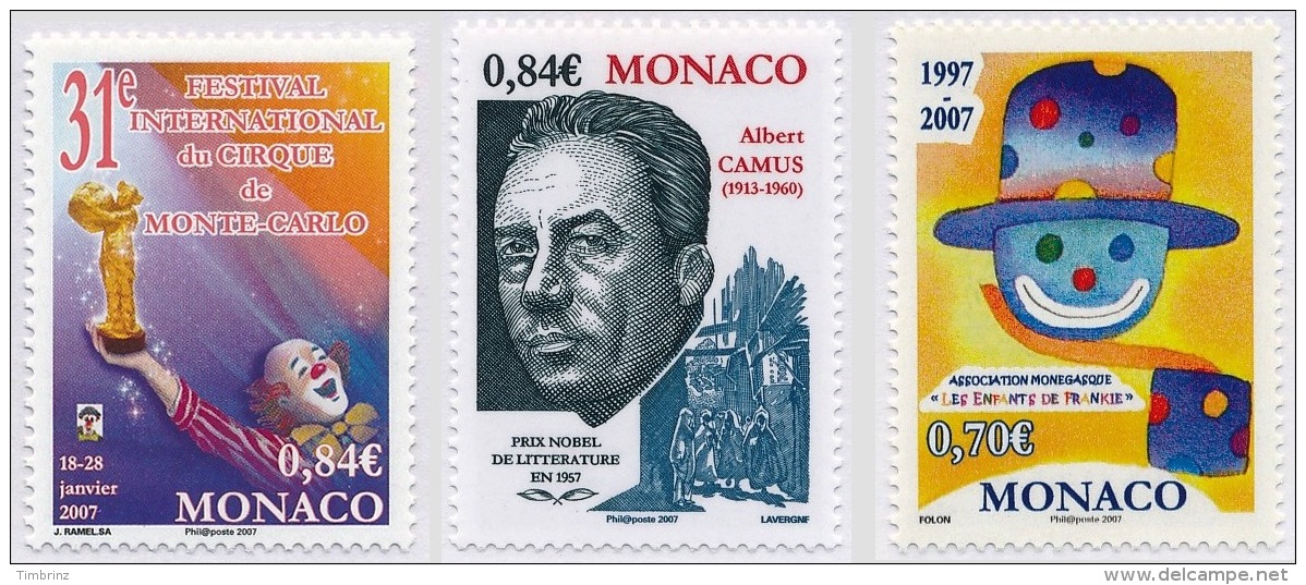 MONACO Année complète 2006 - Yv. 2528 à 2587 ** TB  - 60 timbres ** MNH ..Réf.MON20111