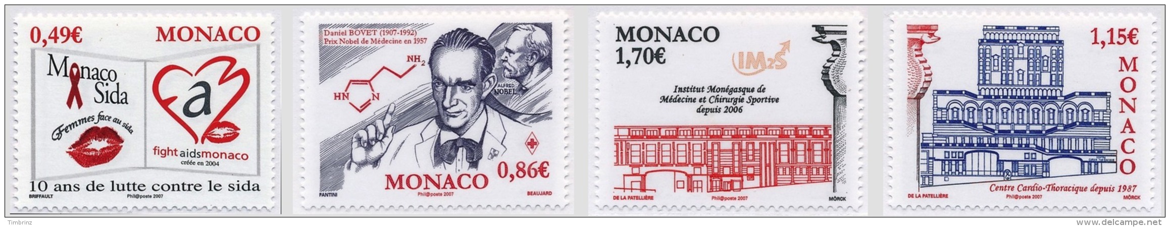 MONACO Année complète 2006 - Yv. 2528 à 2587 ** TB  - 60 timbres ** MNH ..Réf.MON20111