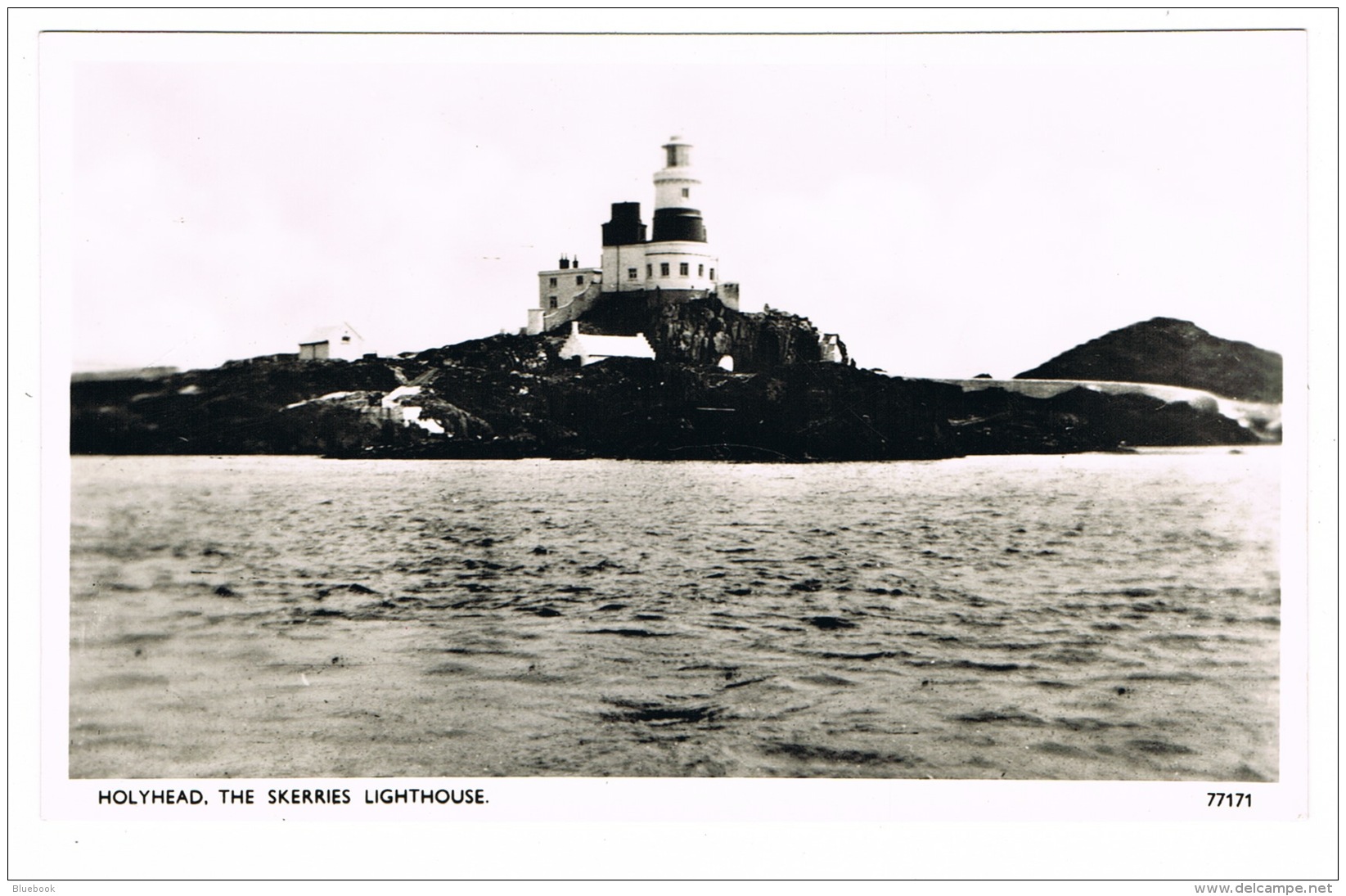 RB 1142 -  Real Photo Postcard - The Skerries Lighthouse - Holyhead Anglesey Wales - Anglesey