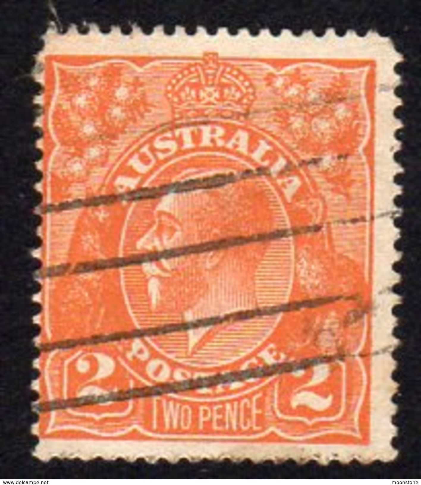 Australia 1918-23 2d Brown-orange GV Head, 2nd Wmk. 5, Used (SG62) - Used Stamps