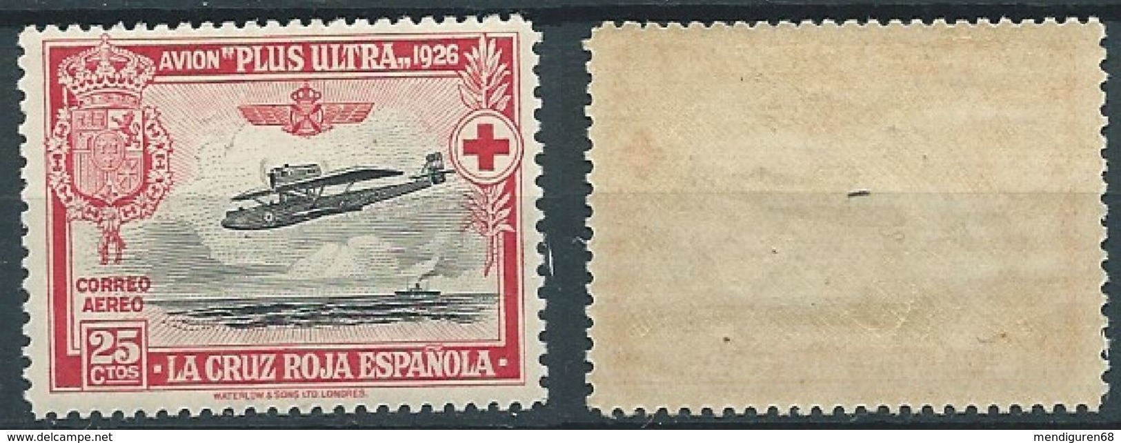 ESPAGNE SPANIEN SPAIN ESPAÑA 1926 CORONATION AIR 25 Céntimos ED 343 YV AERIENNE 11 MI 316 SG 411 SC CB3 - Nuevos