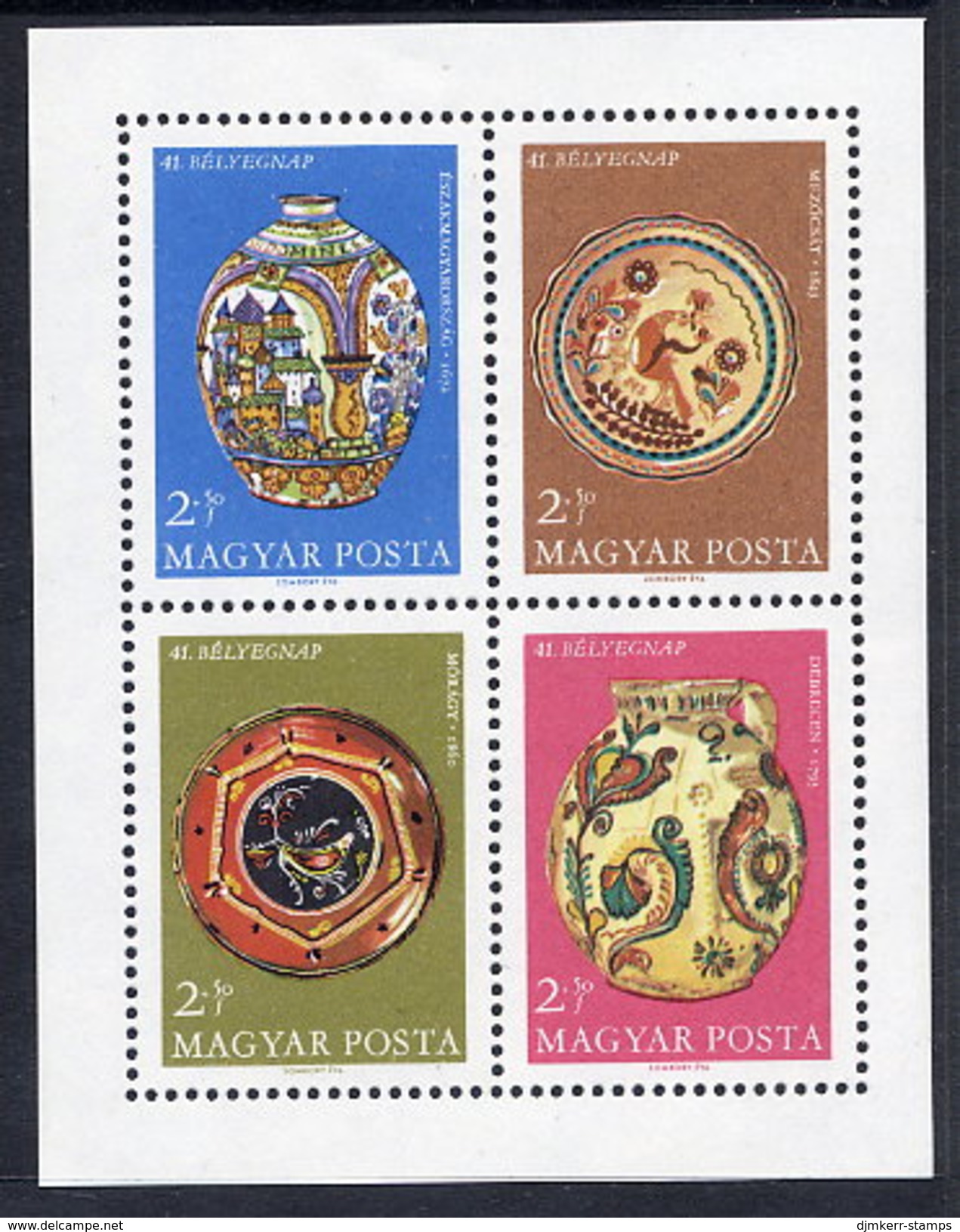 HUNGARY 1968 Stamp Day Block MNH / **.  Michel Block 66 - Blocs-feuillets