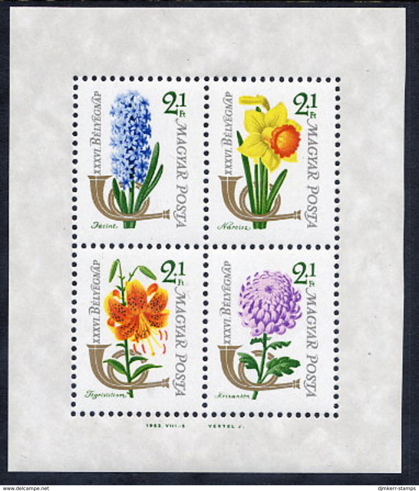 HUNGARY 1963 Stamp Day  Block MNH / **.  Michel Block 39 - Blocks & Sheetlets