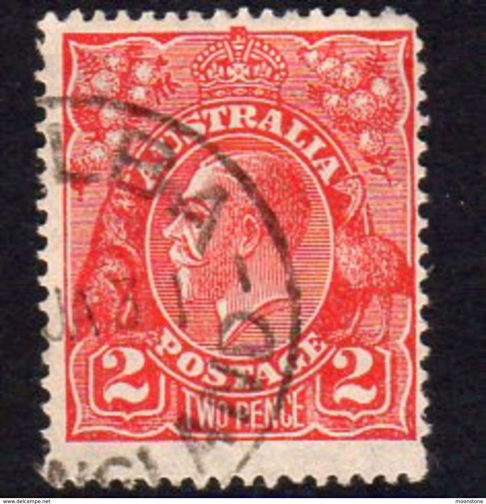 Australia 1926-30 2d Golden Scarlet GV Head, Wmk. 7, Perf. 13½x12½, Used (SG99) - Oblitérés