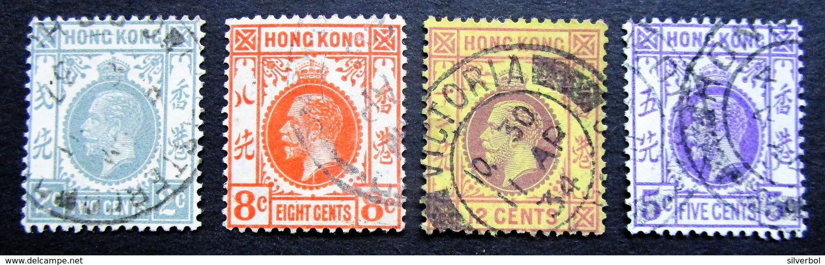 B1654 - Hong Kong  - 1931-37 - Mich. 127-131 - WM 4 - Used Stamps