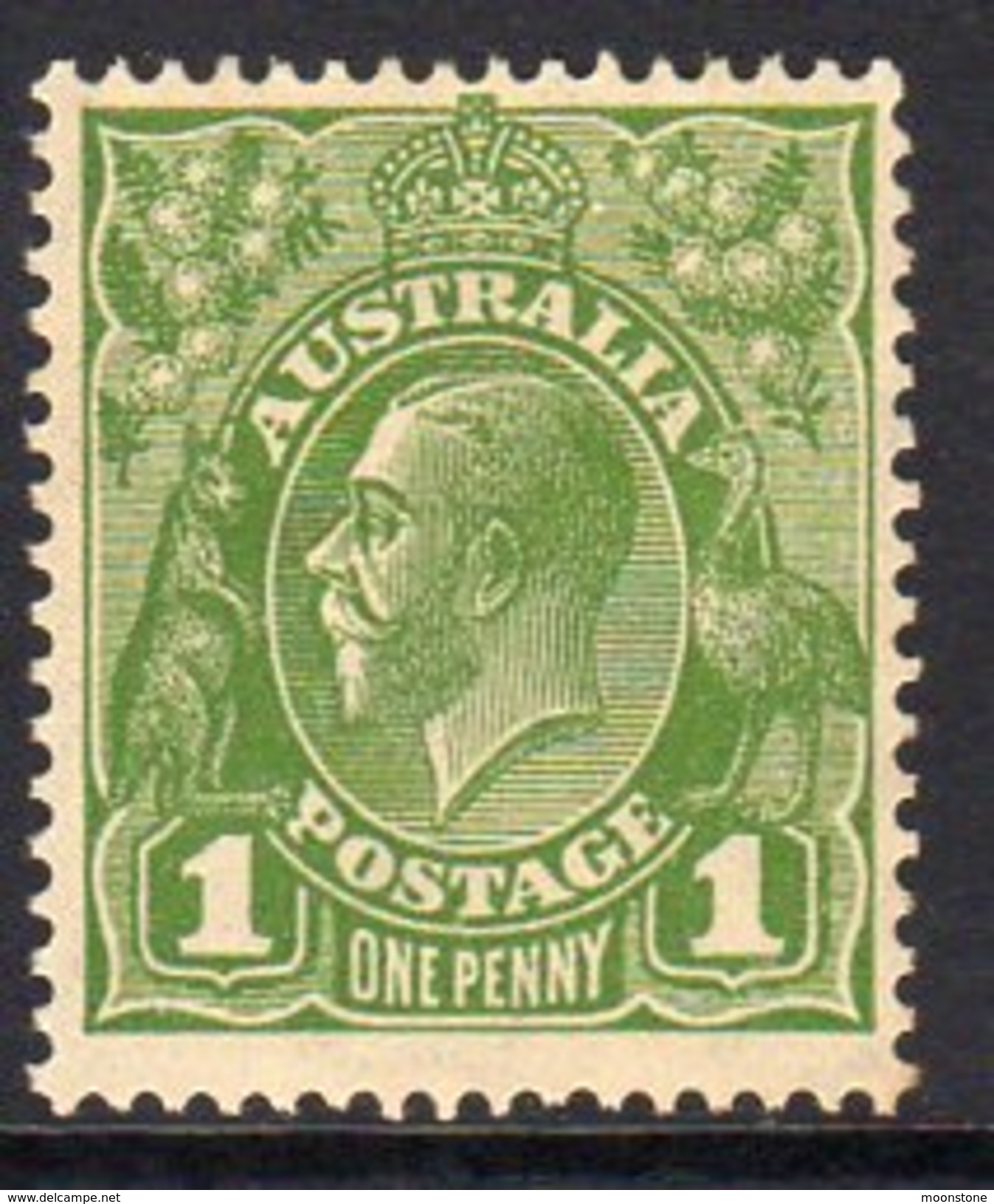 Australia 1931-6 1d Green GV Head, Wmk. 15, Hinged Mint (SG125) - Nuovi