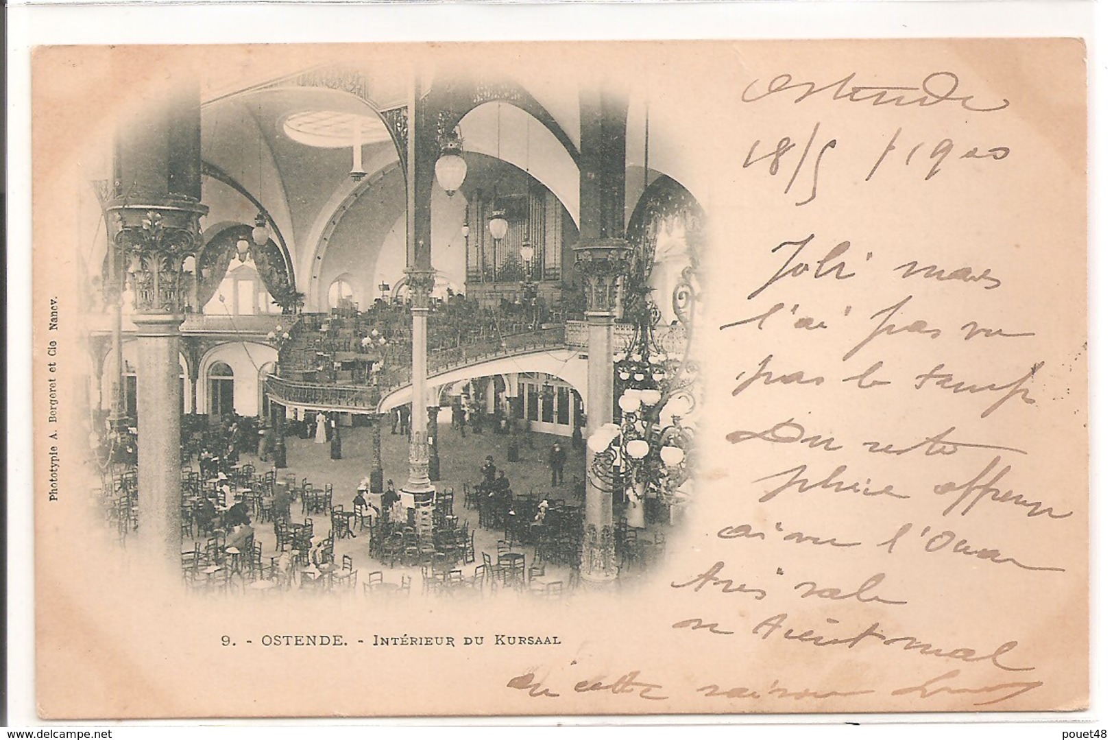 OSTANDE - Intérieur De Kursaal.  Précurseur: Mai 1900 - Oostende